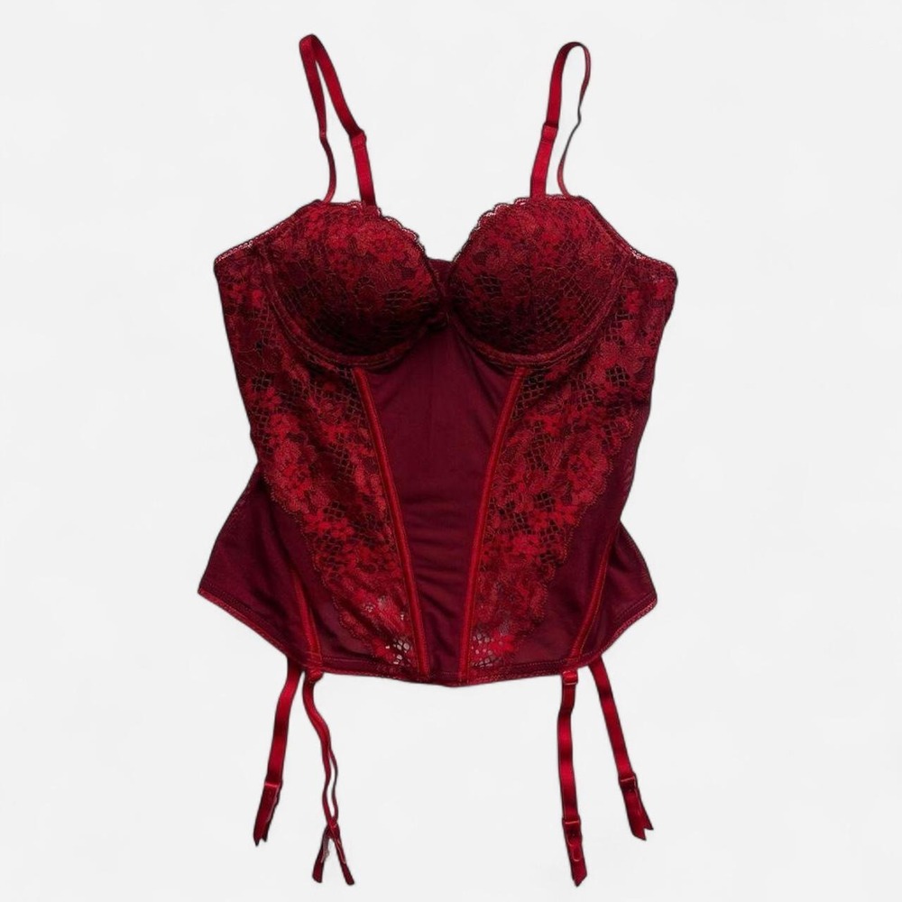 Red Corset with Lace‎ Details